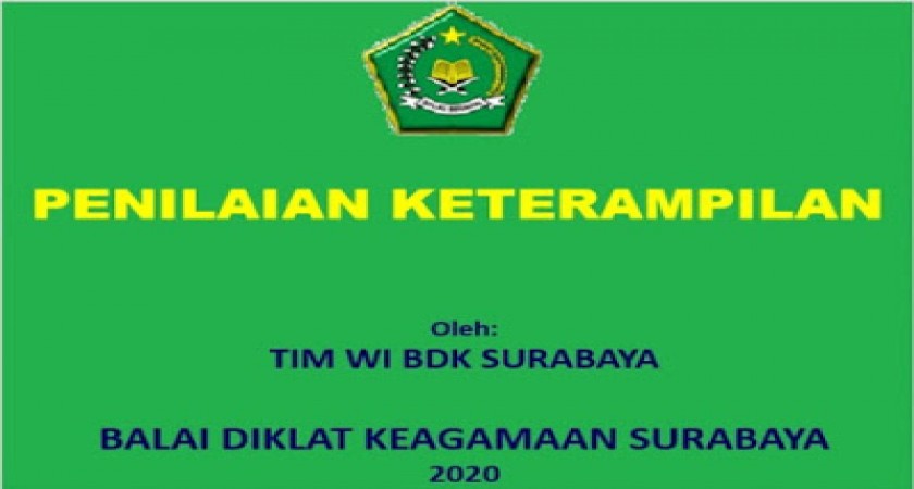 Materi penilaian Keterampilan Untuk Jenjang MI Dalam Bentuk Power Point