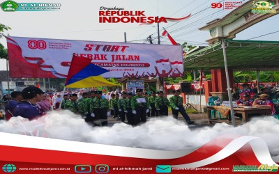 MI Al-Hikmah Ikut Meriahkan Lomba Gerak Jalan HUT RI ke-80 di Kecamatan Jogoroto